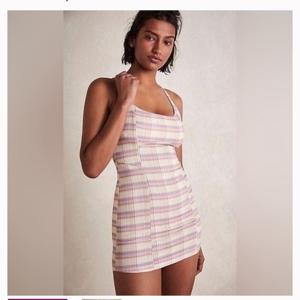 free people Printed Just Peachy Mini Slip